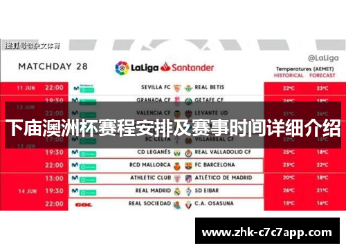 下庙澳洲杯赛程安排及赛事时间详细介绍